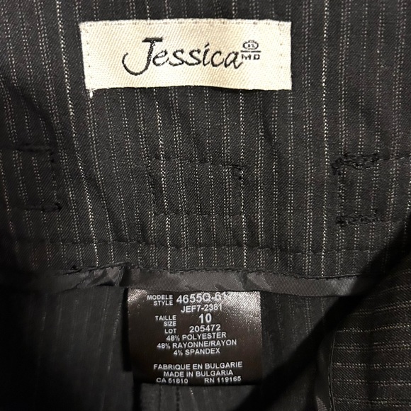 Vintage Pinstripe Medium Rise Wide Leg Dress Pants - Picture 4 of 4